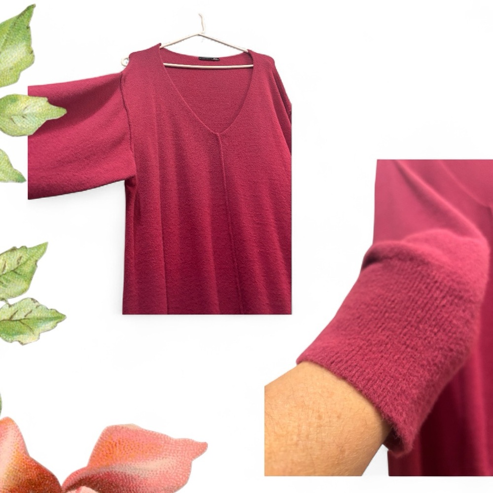 Beautiful Cranberry Pull-Over Sweater - Picture 4 of 11